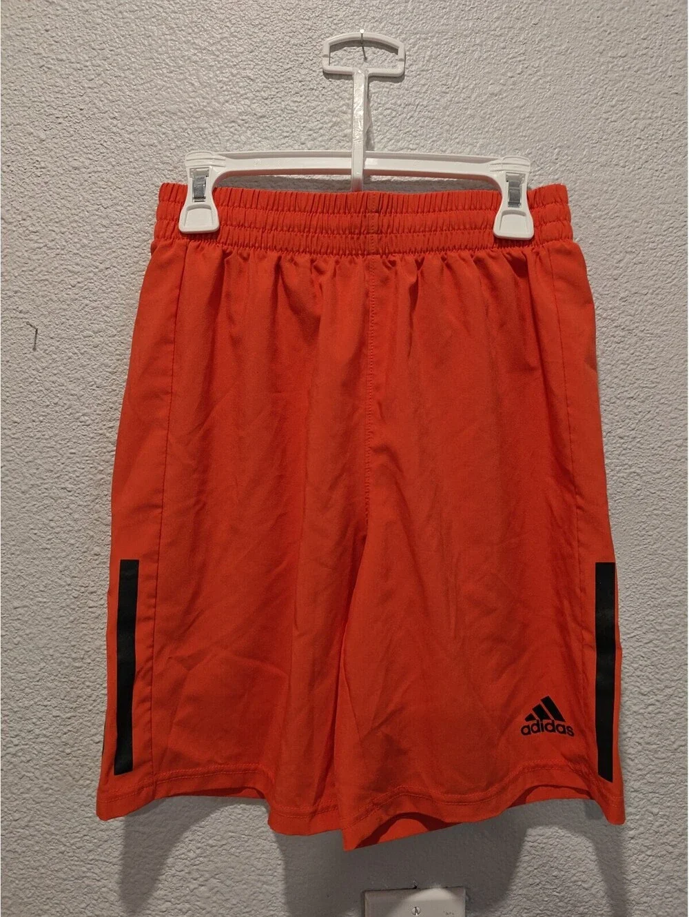 Adidas Regular Fit Orange Athletic Shorts Size M